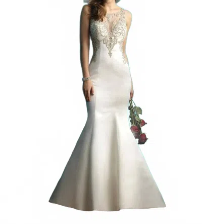 Allure Bridals Mermaid Wedding Gown In Ivory In Neutral