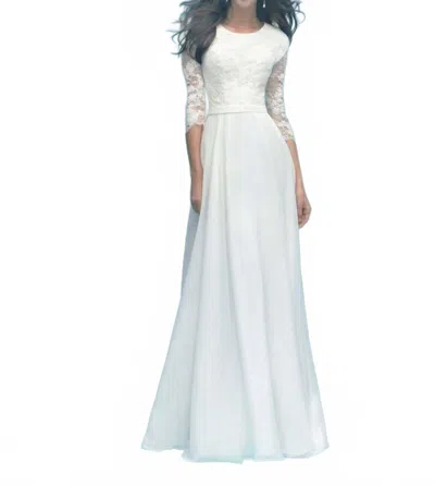 Allure Bridals Misha A-line Dress In Ivory In White