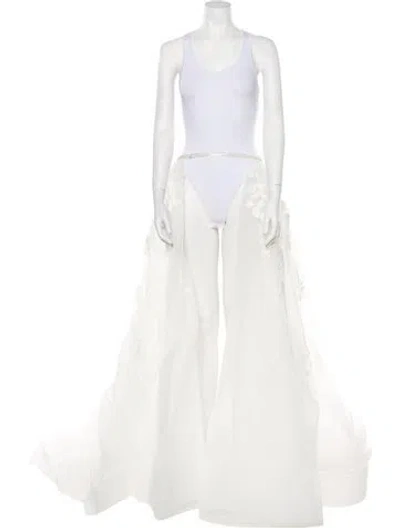 Pre-owned Allure Bridals Scoop Neck Long Dress W/ Tags In Neutral