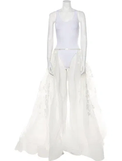 Pre-owned Allure Bridals Scoop Neck Long Dress W/ Tags In Neutral