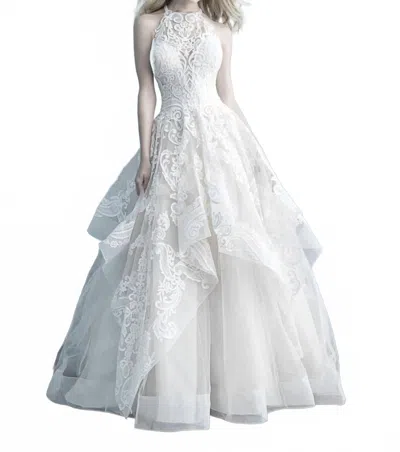 Allure Bridals Sleeveless Ballgown In Ivory In Multi