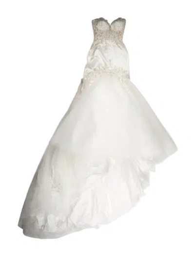 Pre-owned Allure Bridals Strapless Long Dress W/ Tags In Neutral