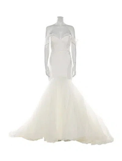 Pre-owned Allure Bridals Strapless Long Dress W/ Tags In White
