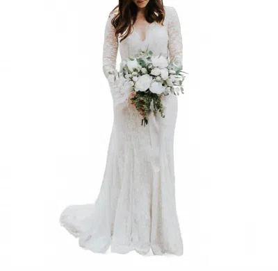 Allure Bridals V-neckline Wedding Gown In Ivory In Multi