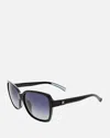 Allure Eyewear Women's Monaco Polarized Butterfly Sunglasses In Black,blue