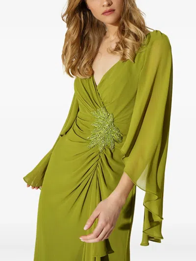 Allure Floral-embellishment Maxi Dress In Green