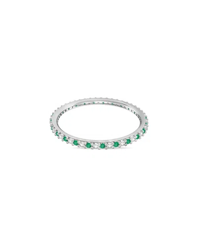 Allurez 14k 0.25 Ct. Tw. Diamond & Emerald Band Ring