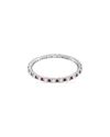 Allurez 14k 0.25 Ct. Tw. Diamond & Garnet Band Ring