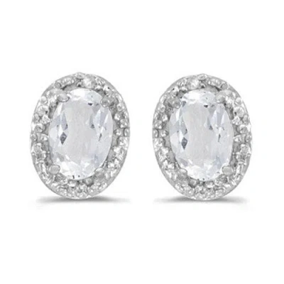 Allurez 14k Gold Diamond & Gemstone  Earrings In Gray