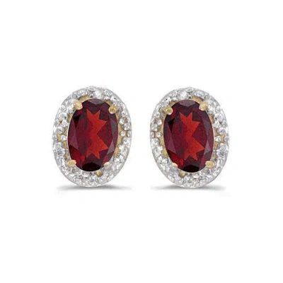 Allurez 14k Gold Diamond & Gemstone  Earrings In Red