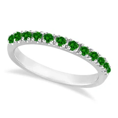 Allurez 14k Gold Gem-set Stackable Anniversary Band In Metallic