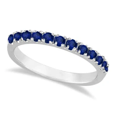 Allurez 14k Gold Gem-set Stackable Anniversary Band In Metallic