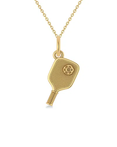 Allurez Pickleball Paddle Pendant Necklace 14k In Gold