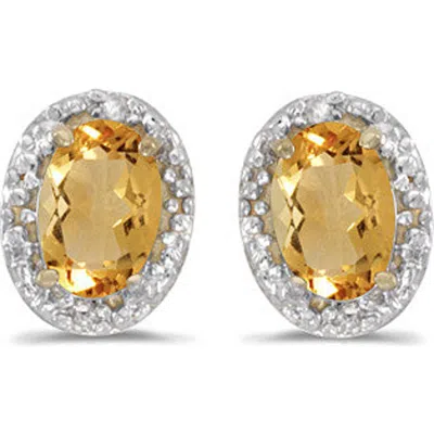 Allurez Diamond And Citrine Earrings 14k In Burgundy