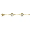 Allurez Diamond Anklet Bracelet Bezel Set 14 In Gold