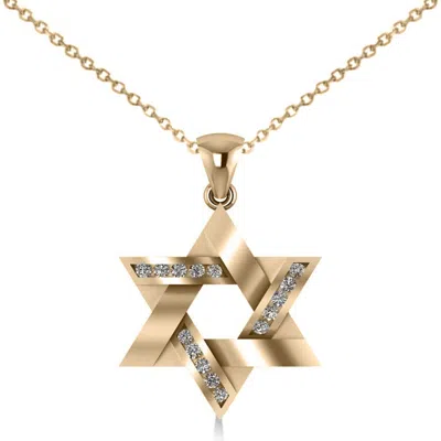 Allurez Diamond Star Of David Pendant Necklace 14k In Gold