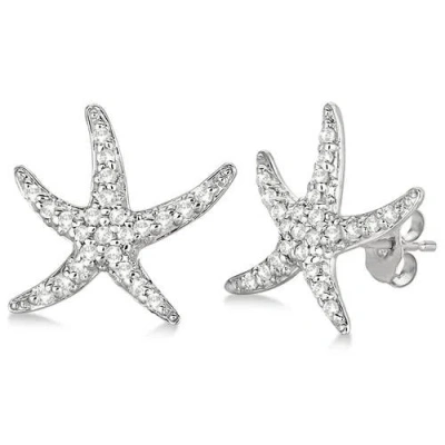 Allurez Diamond Starfish Earrings 14k In Metallic