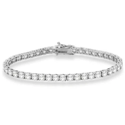 Allurez Eternity Lab Diamond Tennis Bracelet 14k Gold In Metallic