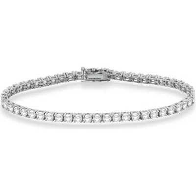 Allurez Eternity Lab Diamond Tennis Bracelet 14k In Metallic