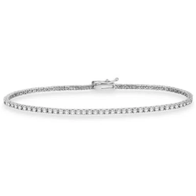 Allurez Eternity Lab Diamond Tennis Bracelet 14k In Metallic