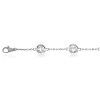 Allurez Diamond Anklet Bracelet Bezel Set 14k In Silver