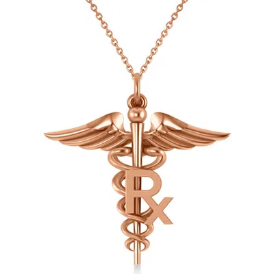Allurez Medical Rx Pharmacy Symbol Pendant Necklace 14k In Gold