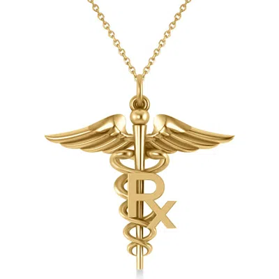 Allurez Medical Rx Pharmacy Symbol Pendant Necklace 14k In Gold