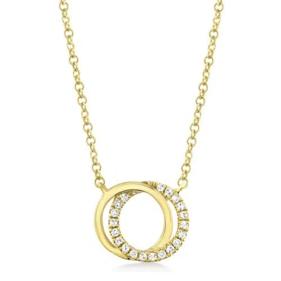 Allurez Natural Diamond Accented Love Knot Pendant Necklace 14k In Gold