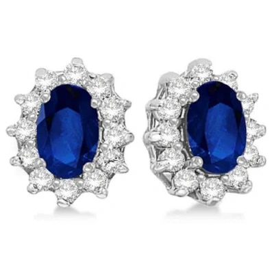 Allurez Oval  Accented Earrings 14k In Multi