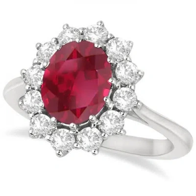 Allurez Oval Gemstone & Diamond Accented Ring In Metallic
