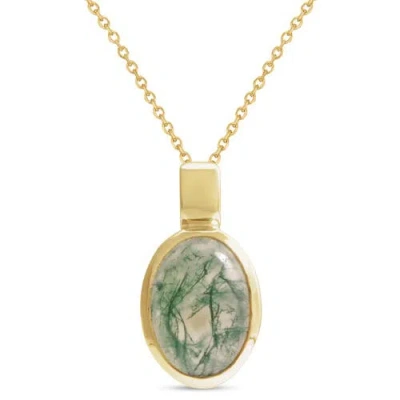 Allurez Oval Natural Cabochon Citrine Pendant Necklace 14k 0.96ct In Gold