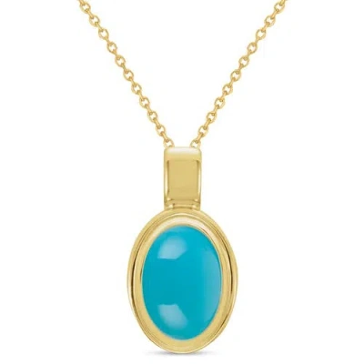 Allurez Oval Natural Cabochon Citrine Pendant Necklace 14k 0.96ct In Gold