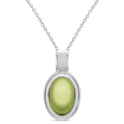 Allurez Oval Natural Cabochon Citrine Pendant Necklace 14k 0.96ct In Metallic