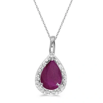 Allurez Pear Shaped Pendant Necklace In Pattern