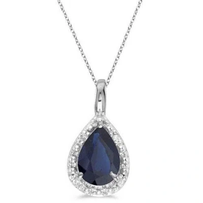 Allurez Pear Shaped Pendant Necklace In Metallic