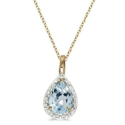Allurez Pear Shaped Pendant Necklace In Metallic