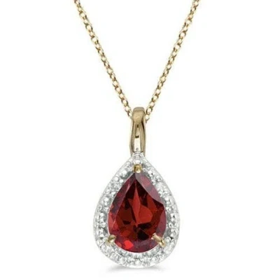 Allurez Pear Shaped Pendant Necklace In Neutral