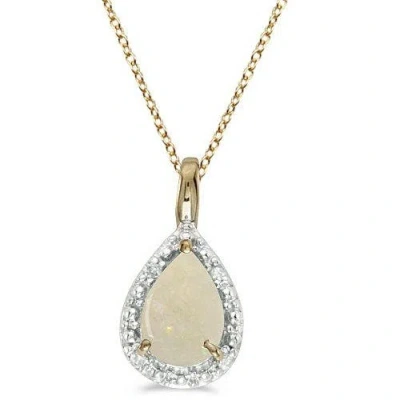 Allurez Pear Shaped Pendant Necklace In Orange