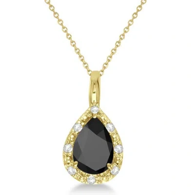 Allurez Pear Shaped Pendant Necklace In Orange