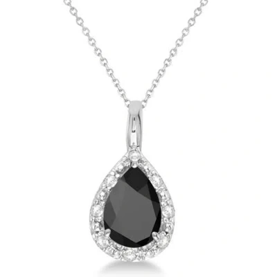 Allurez Pear Shaped Pendant Necklace In Orange