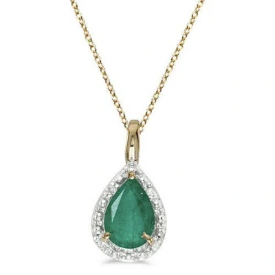 Allurez Pear Shaped Pendant Necklace In Pattern