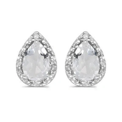 Allurez Pear Stud Earrings 14k In Metallic
