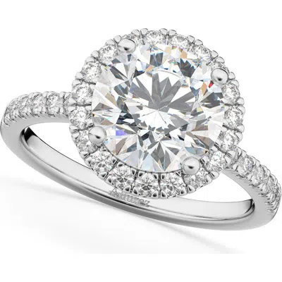 Allurez Round Halo Diamond Engagement Ring 14k In Metallic
