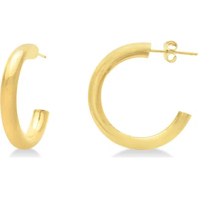 Allurez Small Open Hoop Earrings 14k In Gold