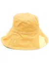 Ally Capellino Shade Stripe-print Bucket Hat In Yellow