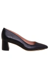 Ally Shoes Lower Block Heel Pump In Black