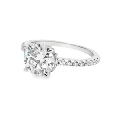 Allyanna Gifts Women's 2.0ct 8.0mm Moissanite Engagement Ring In Sterling Silver In Metallic