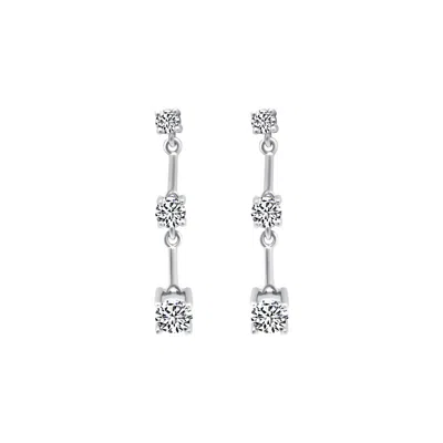 Allyanna Gifts Women's Cubic Zirconia Dangle Earrings In Sterling Silver