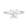 Allyanna Gifts Women's Emerald Cut Moissanite Ring In Sterling Silver In Silver