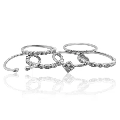 Allyanna Gifts Women's Marbella Stackable Ring Set In Silver